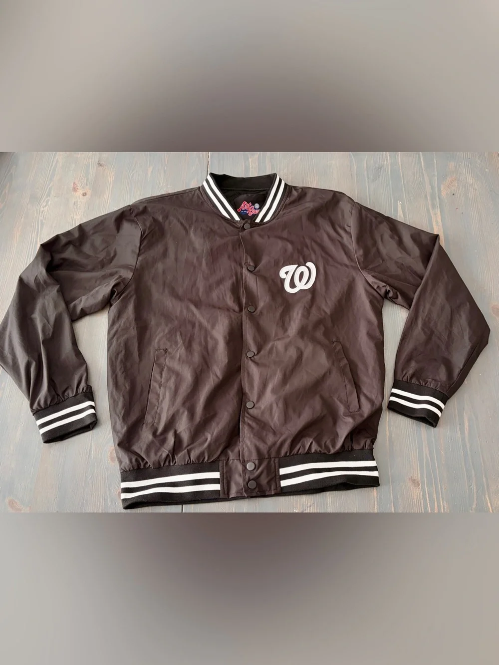 Washington Nationals Art of the gameBlack Varsity-Style Men's Jacket Size L